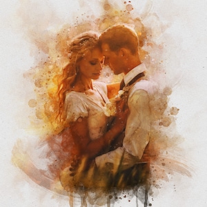 Benutzerdefinierte digitale Aquarell und Skizze Malerei, Grafik bearbeiten, personalisierte Geschenk, Porträt vom Foto, Jubiläumsgeschenk, Foto-Geschenke