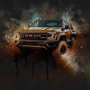 Truck Custom Watercolor Portrait, Truck Painting From Photo, Personalized Gift for Truck Enthusiast | Digital Portrait