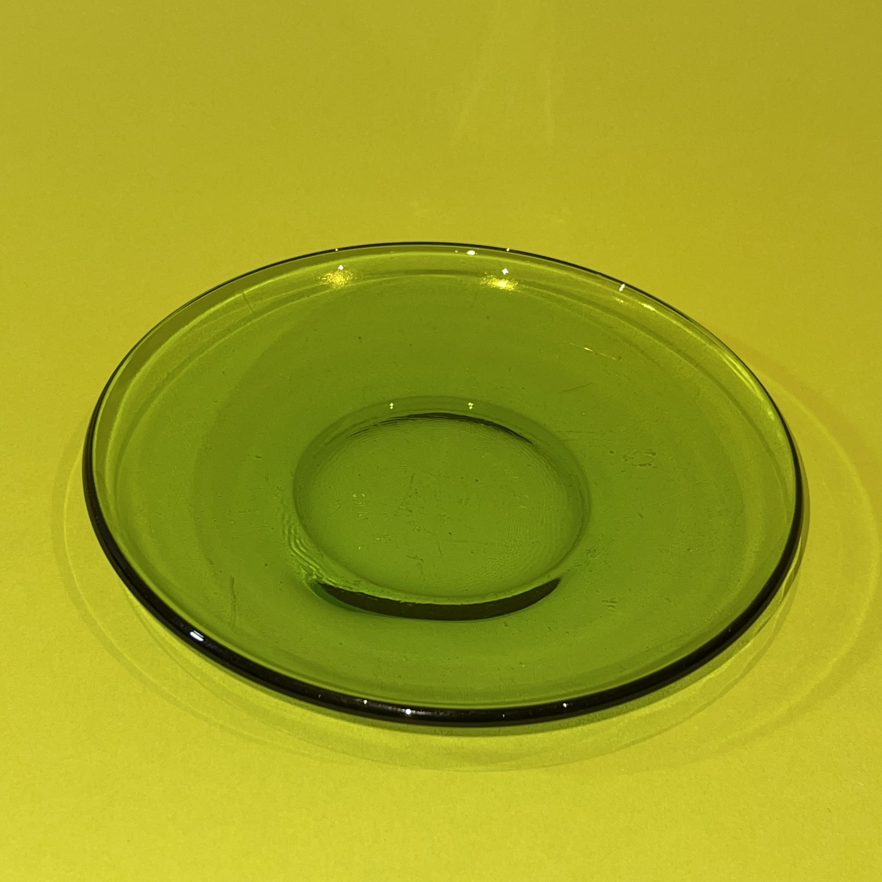 4 Duralex Vintage Emerald Green Glass Plates ø 13cm / 5.11in Etsy