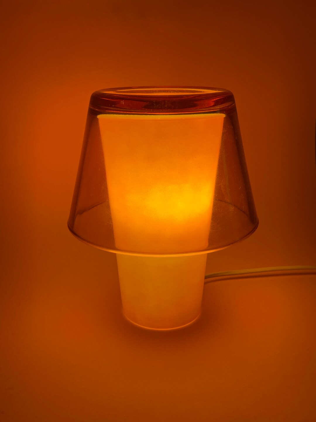 GAVIK Vintage IKEA Table Lamp Orange Color Helena Svensson Etsy
