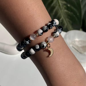 Orca Agate + Selenite Bracelet