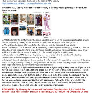 Skit Script - Why is Mommy Wearing Makeup? - Etsy