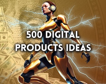 500 Digital Products Ideas Ready for Sale for Passive Income Online | Etsy Digital Downloads for Small Business | Instant Bestsellers Ideas