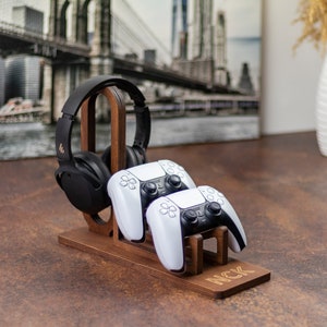 Geschenk für Bruder, Controller-Ständer; Geschenk zum Vatertag, personalisierte Geschenke; kopfhörer ständer, ausgefallene geschenke für familie, graviert