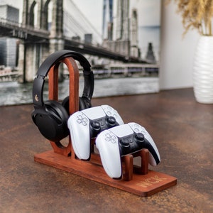 Geschenk für Bruder, Controller-Ständer; Geschenk zum Vatertag, personalisierte Geschenke; kopfhörer ständer, ausgefallene geschenke für familie, graviert