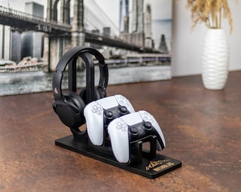 Gift for husband - controller stand; gift for fathers day, personalized gift; headphone stand; unusual gifts for men who has everything