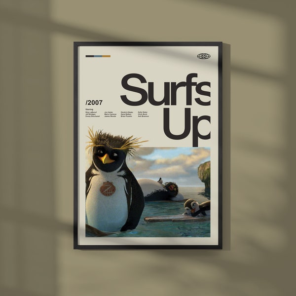 Surfs Up - Póster de película con ilustraciones premium