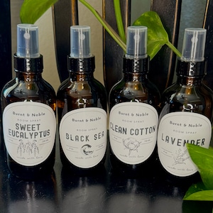 Raumspray - Bernsteinfarbene 112 ml Sprühflasche - Einzigartige Düfte - Langlebig