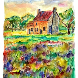 Original Watercolor Painting - Texas House