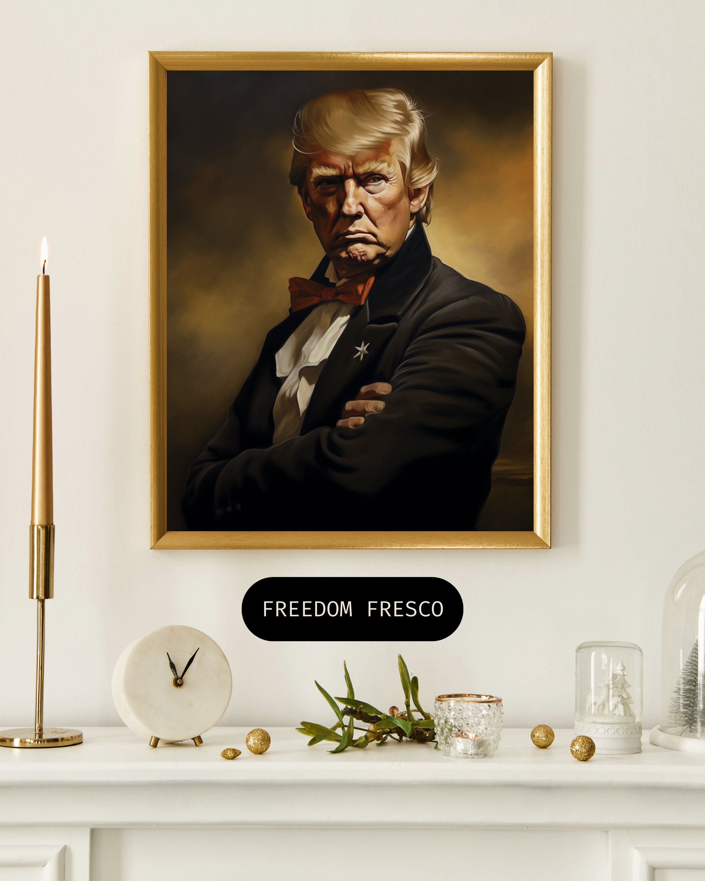 Classic Portrait of Donald Trump Canvas Print Original Art - Etsy