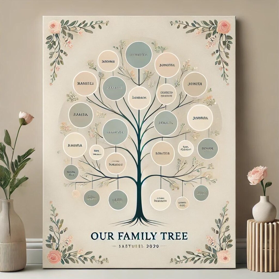 Personalised Family Tree Cushion - White Super Soft Home