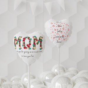 Custom Ballons for Mother Day, Mylar Balloons, Heart Balloons, Creative Mother's Day Gift, Mothers Day 2024