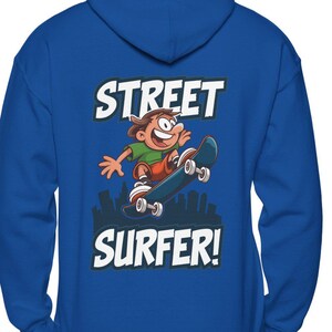 Street Surfer Hoodie, Urban Skateboarding Sweatshirt, Skateboarder Gift, Cool Skater Pullover, Skating Apparel, Hip Hop Hooded Jumper