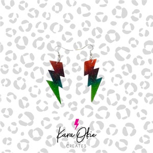 5 o&#39;clock Margarita Lightning Bolt Dangle Earring