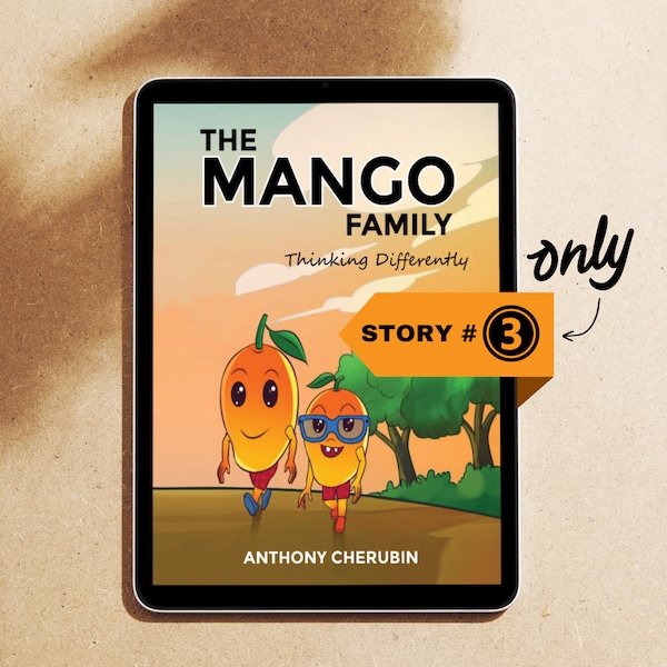 La famille Mangue | Histoire courte 3 uniquement | Téléchargement numérique | Livre pour enfants | Cadeau de Noël | Cadeau d'anniversaire | Imprimable