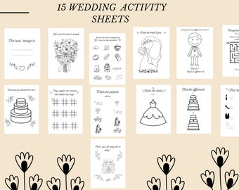 Kids Wedding Activity Book, Kids Wedding Favours in Bulk, Kids Colouring, Wedding Kids Pack, Fall Wedding, Kids Activity Kits for Wedding