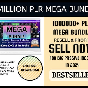 1000000 PLR Mega Bundle | Affiliate Marketing, PLR eBooks, Graphics, Video, Plr Digital Products | Instant Download