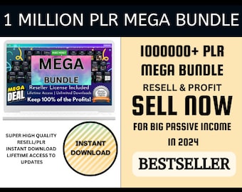 1000000 PLR Mega Bundle | Affiliate Marketing, PLR eBooks, Graphics, Video, Plr Digital Products | Instant Download
