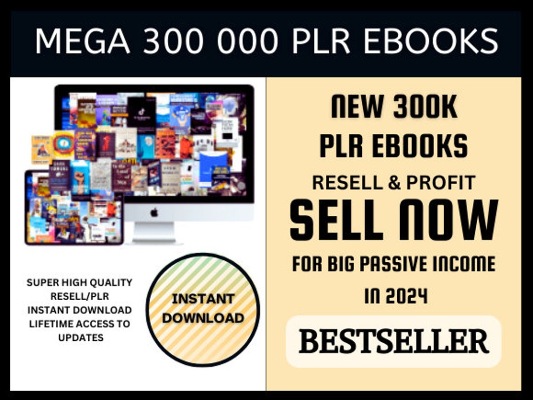 300 000 PLR Ebooks Bundle Affiliate Marketing Ebook, Health Ebook, Plr