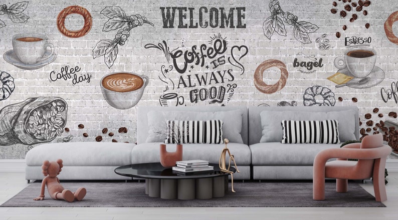 Coffee Grain Photo 3D Wallpaper Mural For Cafe Bar Restaurant Living Room Kitchen Wall Papers Home Decor,300(W)*210(H)cm - View #8