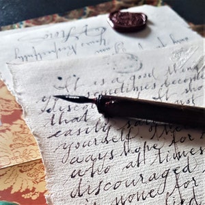 Carta manuscrita con lacre, para fiestas, aniversarios, cumpleaños, mensajes personales, cartas de amor, saludos.