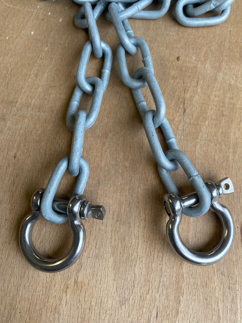 5 Meters of 5mm Din766 Short Link Galvanised Anchor Chain Boat Mooring