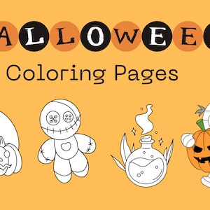 Personalized Kids Coloring book for halloween, Kids activity for halloween