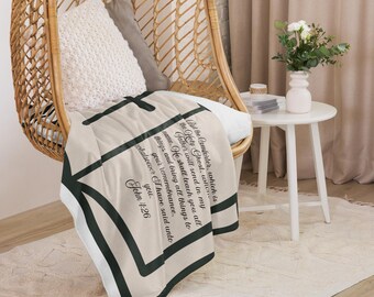 Jesus Christ the Comforter Sherpa Blanket – Christian Gift – Soft Fleece Throw – Faith Home Decor