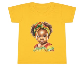 Little Miss Freedom : petite fille Juneteenth - Célébrer le patrimoine avec un style adorable. T-shirt pour tout-petit