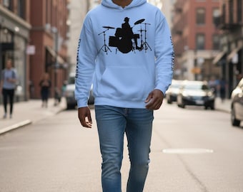 Schlagzeuger Hoodie | Trommel-Liebhaber-Sweatshirt | Musiker Hoodie | Percussion Geschenk | Band Hoodie | Musik-Liebhaber-Kleid