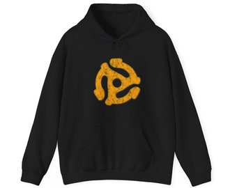 45 Vinyl Record Insert Hoodie: Retro Music Sweatshirt