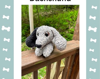 Endast PDF-mönster för att lägga Digby Dachshund