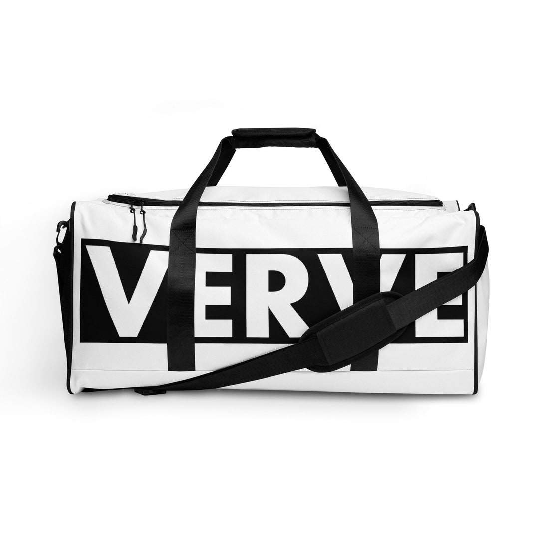 VERVE White Duffle Gym Bag Travel Etsy