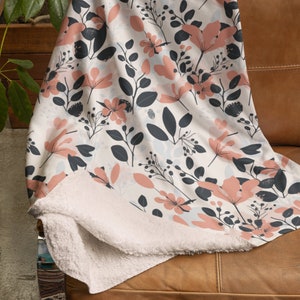 FLORAL SPRING Sherpa Fleece Blanket
