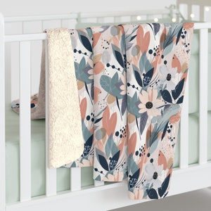 FLORAL SPRING Sherpa Fleece Blanket