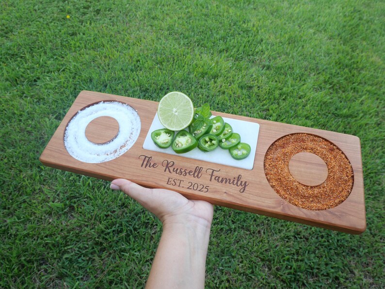 Wooden Margarita Salting Board - Martini Rimmer for Cocktail
