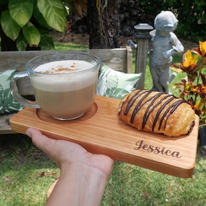 Custom Engraved Tea & Biscuit Boar, Birthday Gifts for Mom, Breakfast Boards, Custom Grandparent Gift, Housewarming Gifts, Gift for Grandpa