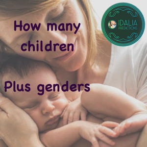 May include: A woman cradles a sleeping baby in her arms. The text "How many children Plus genders" is superimposed on the image.