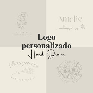 Benutzerdefiniertes handgezeichnetes Logo, Logo-Design, Geschäftslogo-Design, botanisches Logo, Schmuck-Logo, modernes Logo