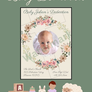 Baby Dedication / Baptism Invitation Announcement