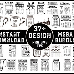 Kitchen Conversion Chart Svg | Kitchen Chart Svg | Kitchen Measurements Svg | Kitchen Svg | Kitchen Png |Kitchen Cheat Sheet Svg|Cooking Svg