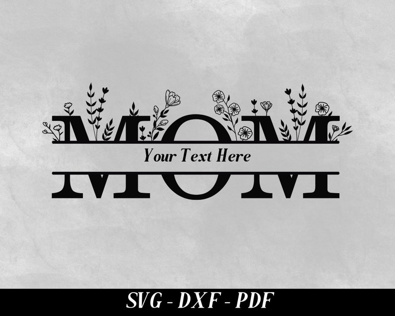 Mom SVG, Mother svg, Mother's Day SVG, mom split name frame svg, mum svg, mom cut file, mom outline, mom png, cricut silhouette svg cut file image 2