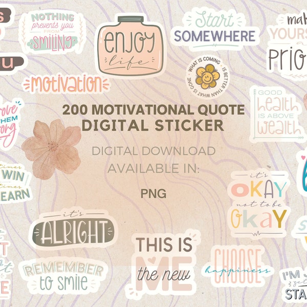 Boho Inspirational Quotes Svg Png Bundle, Printable Stickers, Motivational quotes, Positive Affirmations, Mental Healthy Svg, Self Care svg