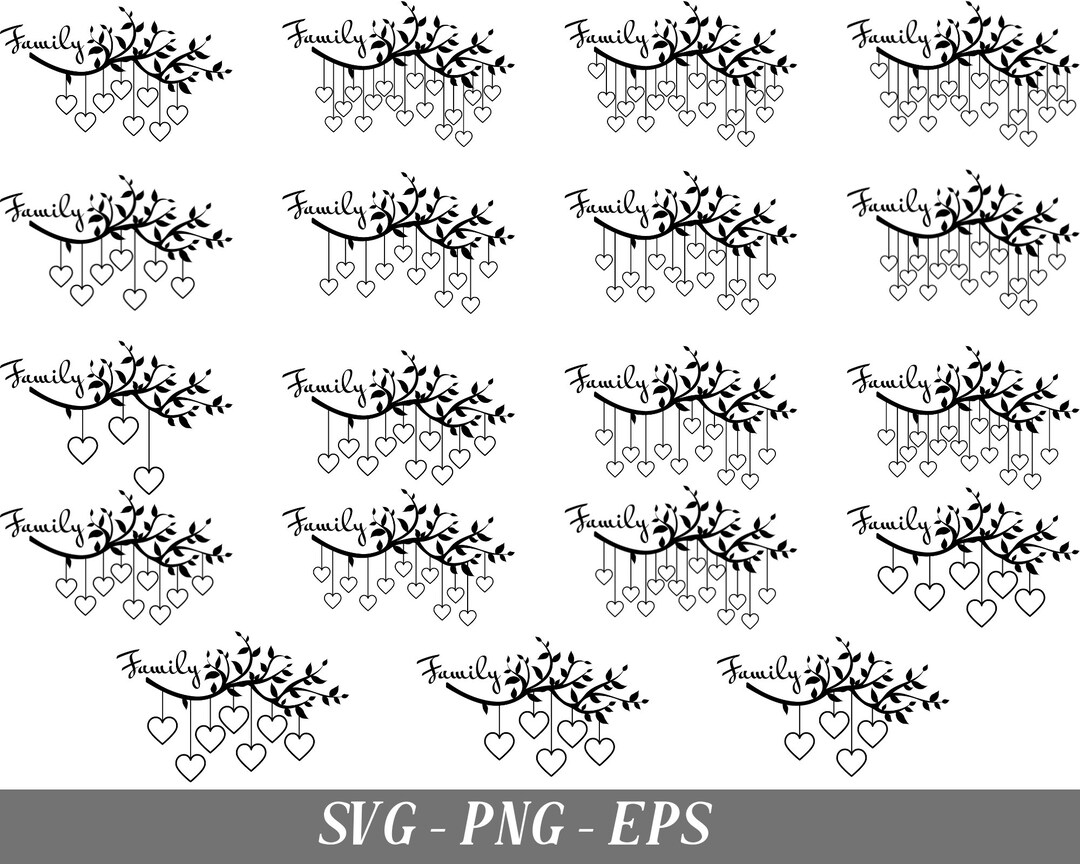 Family Tree Branches Svg Bundle 2-25,family Tree Svg Bundle,tree of ...
