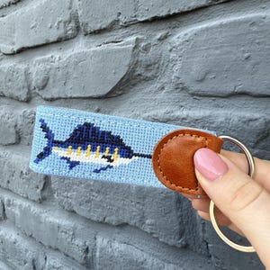 Fishing Needle Point Key Chain / Fishing Gift / Fishing Key Fobs