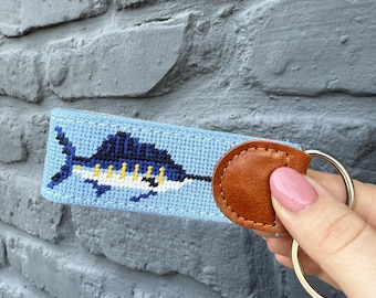 Fishing Needle Point Key Chain / Fishing Gift / Fishing Key Fobs