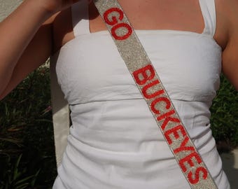 Ohio State Beaded Purse Strap | Go Buckeyes Beaded Purse Strap