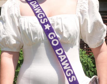 Washington Huskies Beaded Purse Strap | Go Dawgs Beaded Purse Strap