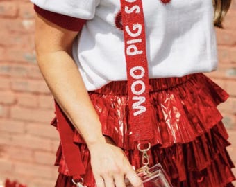 Arkansas Beaded Purse Strap | Woo Pig Sooie Beaded Purse Strap