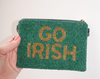 Notre Dame Beaded Coin Purse | Go Irish Beaded Coin Purse